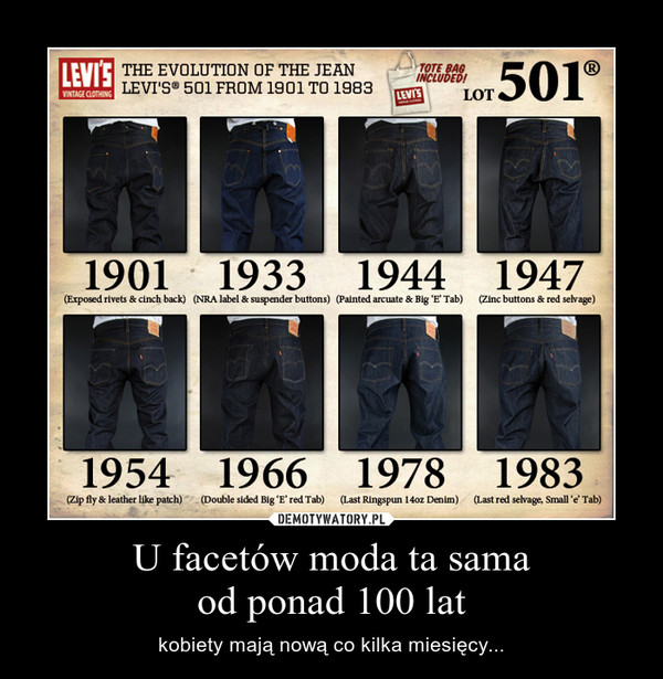 U facetów moda ta sama
od ponad 100 lat
