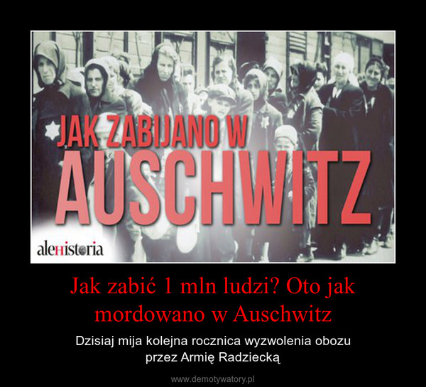 Jak zabić 1 mln ludzi? Oto jak mordowano w Auschwitz – Dzisiaj mija kolejna rocznica wyzwolenia obozuprzez Armię Radziecką 
