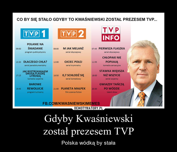 Gdyby Kwaśniewskizostał prezesem TVP – Polska wódką by stała 