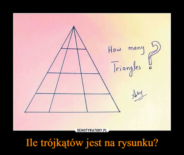 Ile trójkątów jest na rysunku? –  