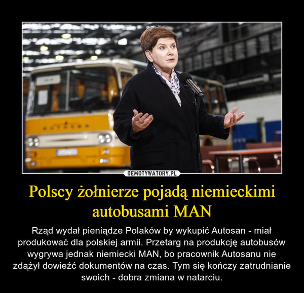 Polscy żołnierze pojadą niemieckimi autobusami MAN