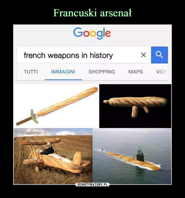  –  Google french weapons in history