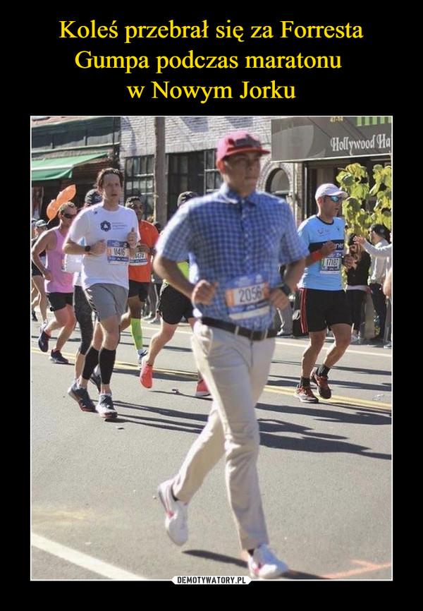 Koleś przebrał się za Forresta Gumpa podczas maratonu 
w Nowym Jorku