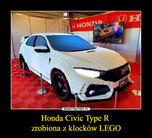Honda Civic Type R 
zrobiona z klocków LEGO