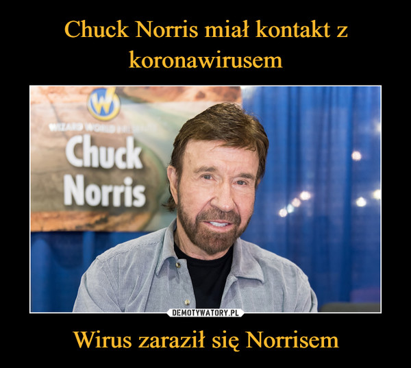 Chuck Norris miał kontakt z koronawirusem Wirus zaraził się Norrisem