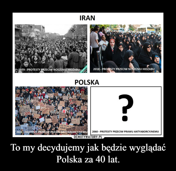 To my decydujemy jak będzie wyglądać Polska za 40 lat. –  