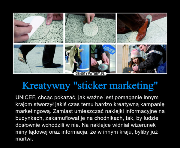 Kreatywny "sticker marketing"