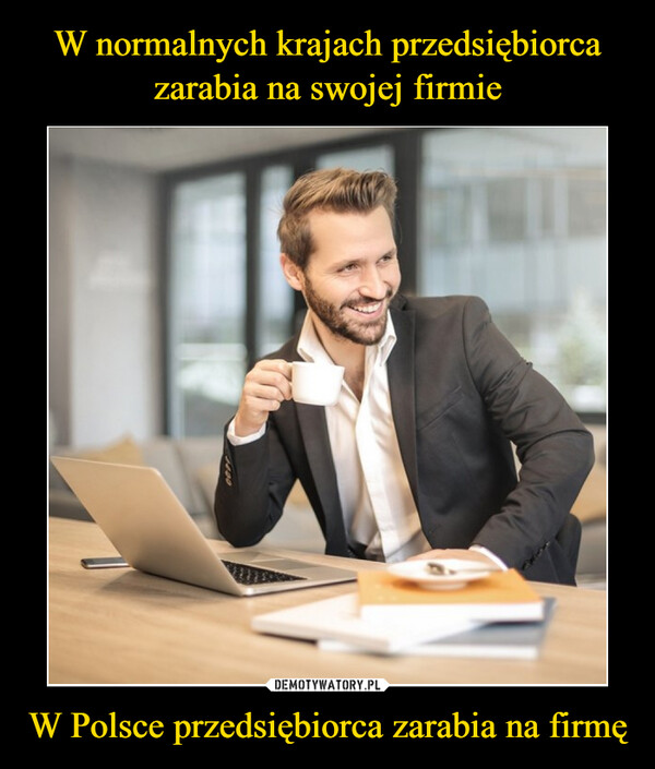 W Polsce przedsiębiorca zarabia na firmę –  