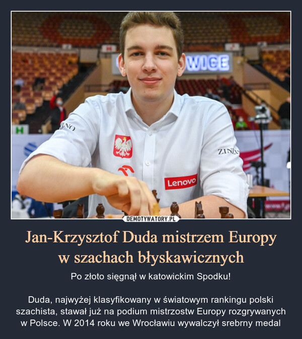 Jan-Krzysztof Duda mistrzem Europy
w szachach błyskawicznych