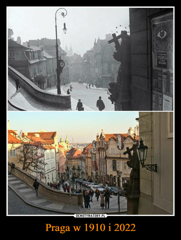 Praga w 1910 i 2022 –  