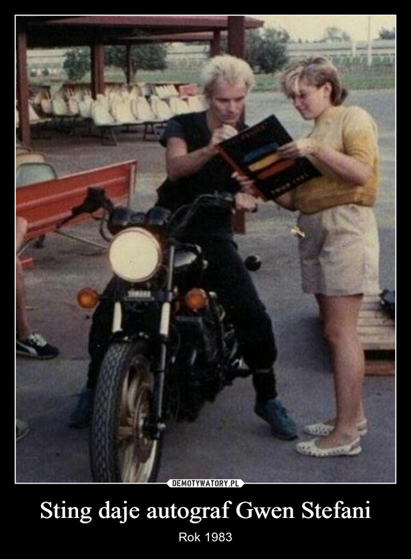 Sting daje autograf Gwen Stefani – Rok 1983 
