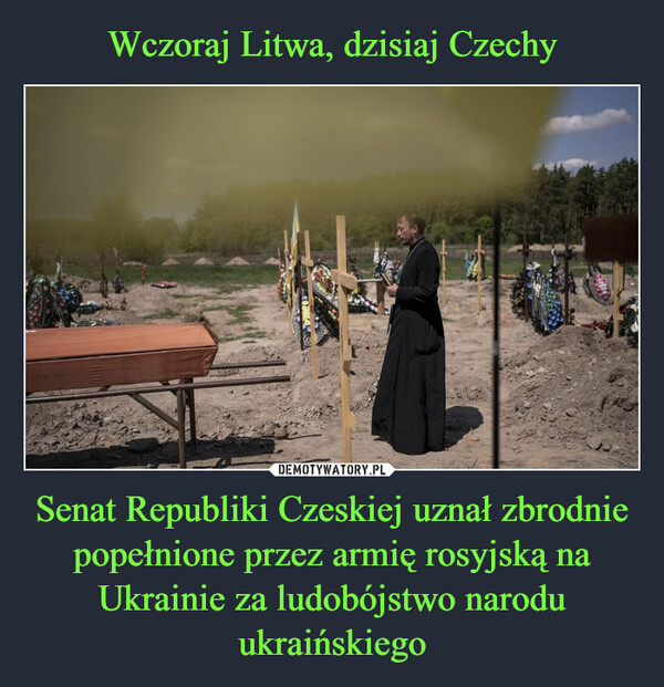 Senat Republiki Czeskiej uznał zbrodnie popełnione przez armię rosyjską na Ukrainie za ludobójstwo narodu ukraińskiego –  