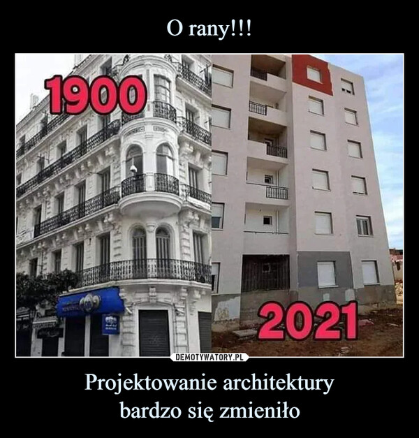 Projektowanie architekturybardzo się zmieniło –  1900 2021