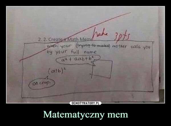 Matematyczny mem –  