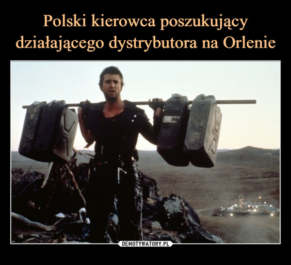Polski kierowca poszukujący działającego dystrybutora na Orlenie