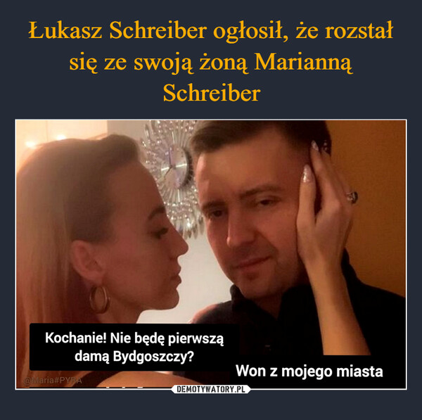 Łukasz Schreiber ogłosił, że rozstał się ze swoją żoną Marianną Schreiber
